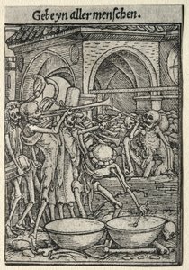 Dödsdansen: Dödens trumpetare. av Hans Holbein