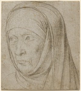 Chef för en gammal kvinna, ca. 1500. av Hans Holbein