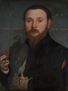Porträtt av en falkonerare av Hans Holbein