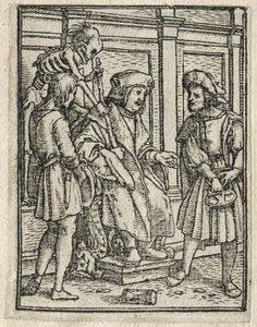 Dödsdansen: Kanonen eller Prebendary, The Judge. av Hans Holbein