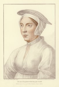 Anonym kvinna (akvatint) av Hans Holbein der Jüngere