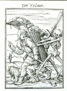 Döden och pedellen, ur "Dödsdansen", graverad av Hans Luutzelburger, ca 1538 av Hans Holbein der Jüngere