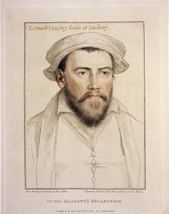 Edward Stanley Earle of Darby (1508-1572) graverad av Francesco Bartolozzi (1727-1815) 1793 av Hans Holbein der Jüngere
