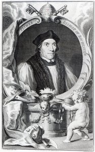 John Fisher, biskop av Rochester, graverad av Jacobus Houbraken, ca 1738-42 av Hans Holbein der Jüngere