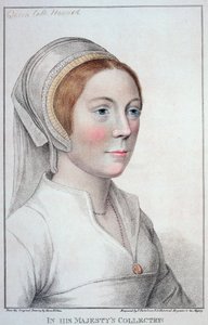 Porträtt av Catherine Howard (1520-42) graverad av Francesco Bartolozzi (1727-1815) 1796 av Hans Holbein der Jüngere