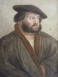 Porträtt av Hans Holbein (14978-1543) graverad av Francesco Bartolozzi (1727-1815)