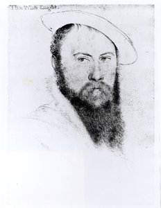 Porträtt av Sir Thomas Wyatt den yngre (ca 1521-54) (penna och kol på papper) av Hans Holbein der Jüngere