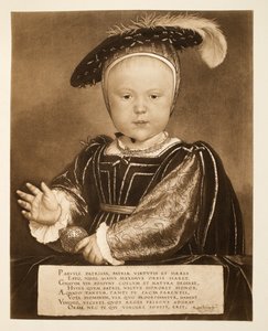 Prins Edward, senare kung Edward VI, ca 1540, pub. 1902 (collotype) av Hans Holbein der Jüngere