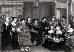 The Family of Thomas More (1478-1535), kansler i England av Hans Holbein der Jüngere
