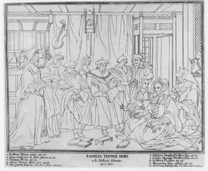 The Family of Thomas More (1478-1535), Englands kansler, graverad av Christian de Mechel (1737-1817) 1787 (se 131242) av Hans Holbein der Jüngere