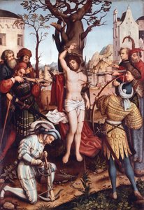 Martyrium of St Sebastian, av Hans Holbein den äldre (ca 1465-1524)