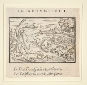 David betvingar sina fiender (recto); David och Uria (verso) av Hans Holbein der Jüngere