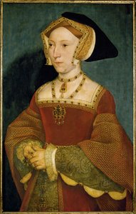 Jane Seymour, drottning av England, Henrik VIII:s tredje hustru (olja på ek) av Hans Holbein the Younger