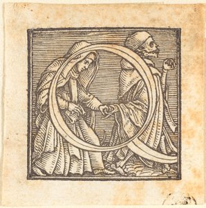 Bokstaven Q av Hans Holbein der Jüngere