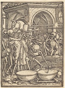 Skelett som spelar musik av Hans Holbein the Younger