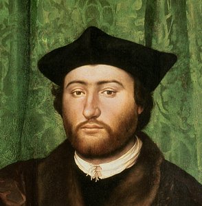 Ambassadörerna, 1533 olja på paneldetalj av 122676 av Hans Holbein der Jüngere