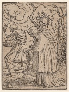 Den gamla kvinnan, ur "Dödsdansen" av Hans Holbein the Younger
