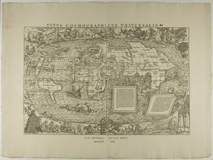 Typ Cosmographicus Universalis, Sim. Grynaeus, Novus Orbis, Basileae 1532 av Hans Holbein the Younger