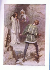 Vad är t? en ande? (The Tempest), från The Complete Works of Shakespeare publicerad av George Harrap & Co Ltd, 1920-talet av Hans Holbein der Jüngere