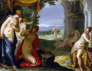 Diana och Actaeon, ca 1596-1606 (olja på koppar)