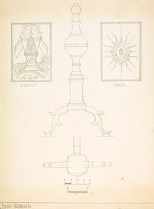 Andiron (en i par) av Hans Korsch