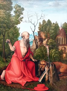Tyska: Sankt Hieronymus Sankt Hieronymus i öknen