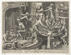 Det magra köket Le Maigre Cuisine / The Skinny Keucken (titel på objekt) av Hans Liefrinck (I)