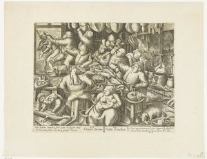 De vette kök The Grasse Kitchen / De Vette Keuken (titel på objekt) av Hans Liefrinck (I)