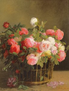 Korg med blommor