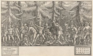 Slaget om de nakna männen och bönderna av Hans Lützelburger, after Master NH