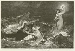 Alberichs jakt på Nibelungens ring av Hans Makart
