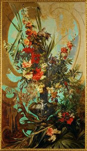 Blumenstueck - Blomma stilleben ... (målning på duk) av Hans Makart