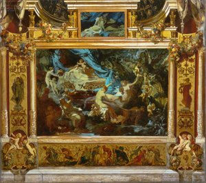 Design för teatergardin En midsommarnattsdröm, 1872 av Hans Makart