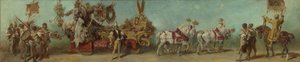 Skiss till paraden 1879 – Klädindustrin av Hans Makart