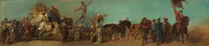Skiss till paraden 1879 – Grossisternas kooperativ av Hans Makart