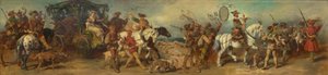 Skiss till paraden 1879 – Jaktgrupp med bytvagn av Hans Makart