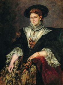 Porträtt av Bertha von Piloty, 1872-1873 av Hans Makart