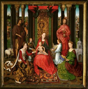 Altartavla av Johannes Döparen och Johannes Evangelisten (målning på ek) av Hans Memling