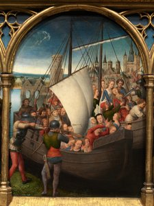 Detaljen av Reliquary of Saint Ursula av Hans Memling