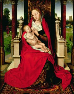 Madonna and Child Enthroned, c.1492-94 av Hans Memling