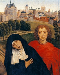 Vår Fru av Sorger, detalj från Korsfästelsen av Hans Memling (ca 1430-1494) av Hans Memling