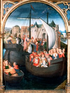 St Ursula Shrine, Avgång från Basel, 1489 av Hans Memling