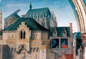 St Ursula Shrine, Avgång från Köln, Detalj, 1489 av Hans Memling
