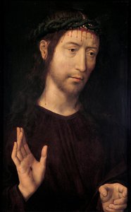 Sorgens man välsignelse, 1480-1490 av Hans Memling