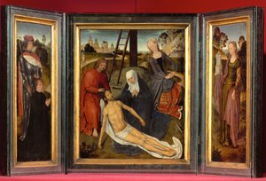 Triptyk av Adriaan Reins, en bror på Sint-Jans sjukhus (flämtande) av Hans Memling