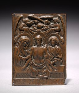 Den döde Kristus stödd av Jungfru Maria och Sankt Johannes, 1427-1467. av Hans Multscher