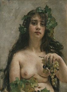 Champagne Girl (olja på duk)