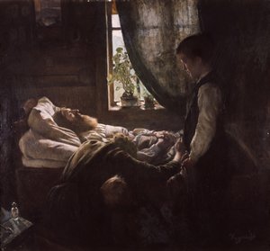 Arbetarens dödsbädd av Hans Olaf Heyerdahl