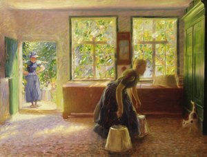 A Hall in Borgfeld (olja på duk) av Hans Olde