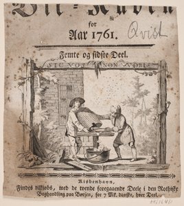 Titelvinjetten för "Bii-Kuben för året 1761", del V